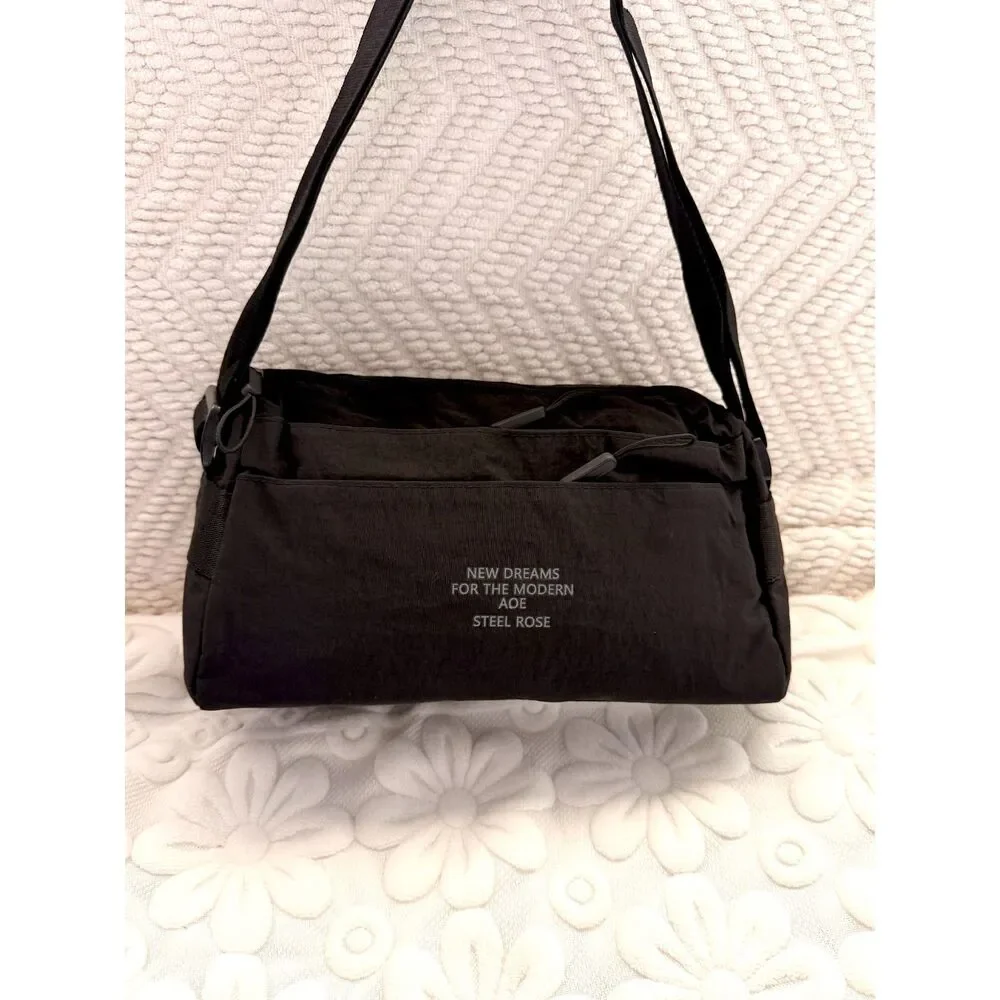 Lightweight Waterproof Nylon Toast Crossbody Bag Multi Compartments Shoulder Bag